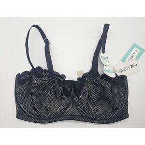 Dorina Eco Bra Women's Size 32DD Black Multiway Underwire Sheer Lace